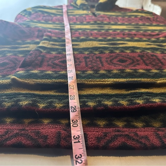 Vintage Woolrich Aztec Fleece Pullover, Hooded, Women’s Size XL - Picture 6 of 7